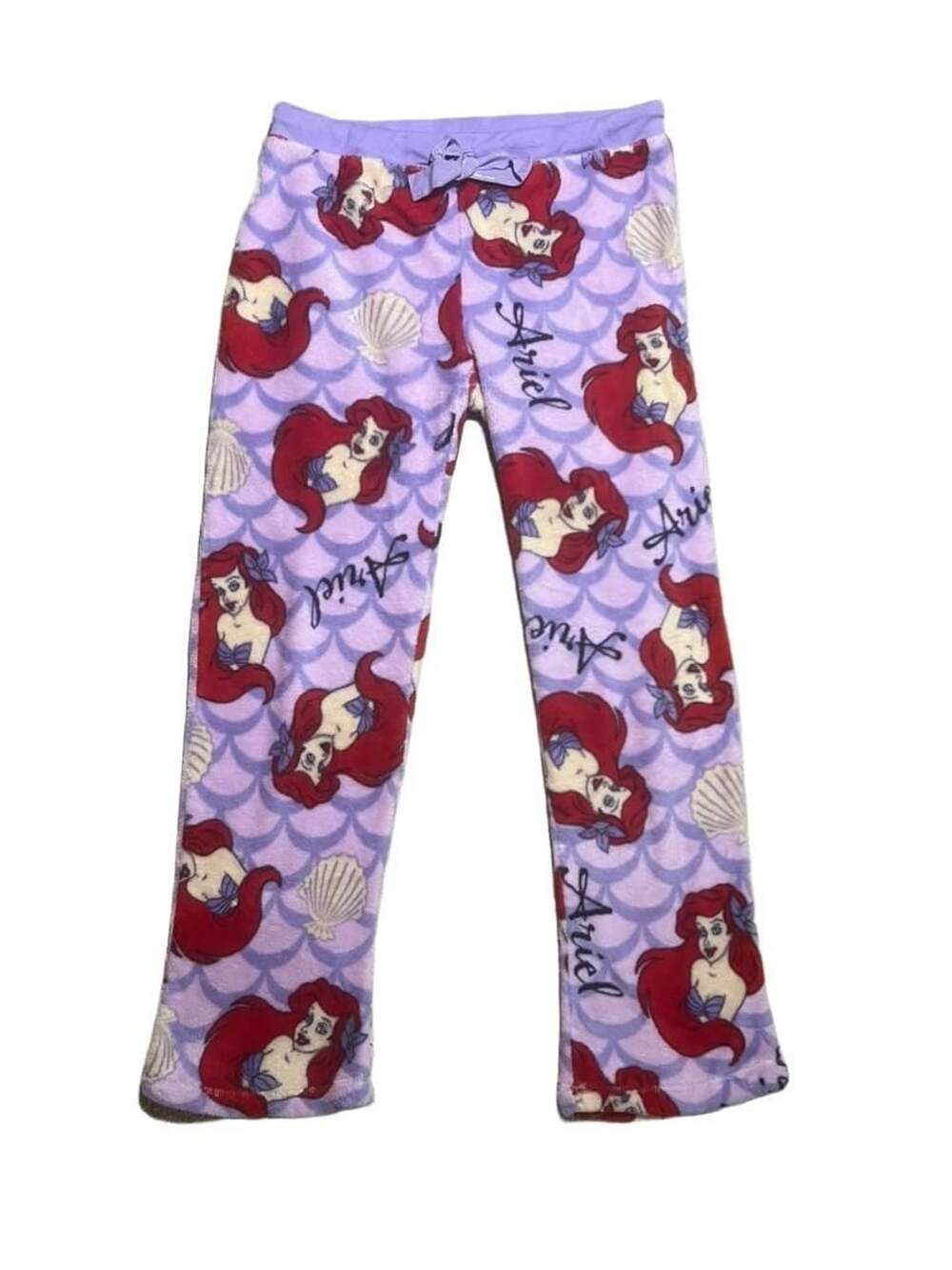 Disney The Little Mermaid Ariel Fleece Pajama Pants XL/XG Purple